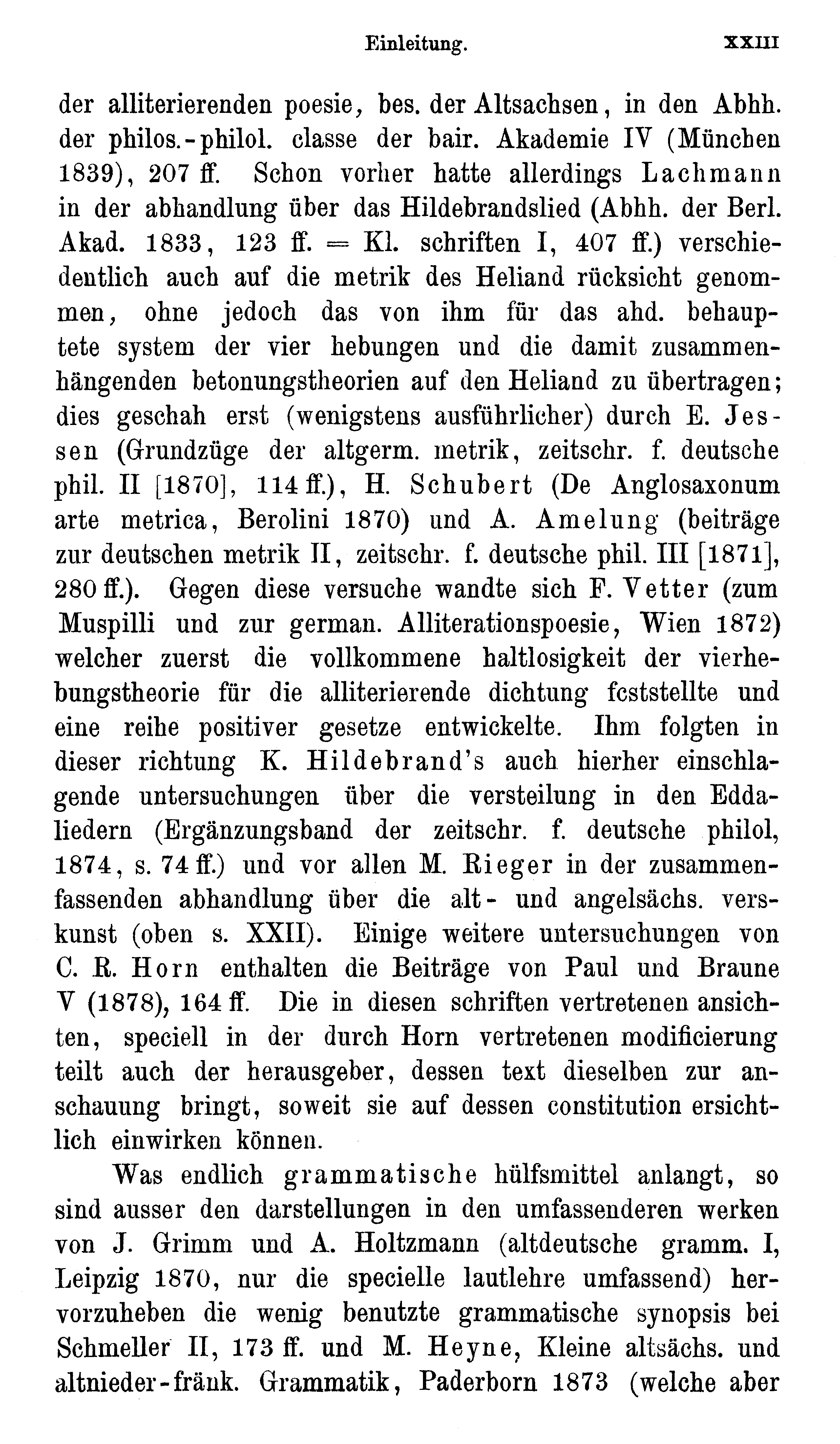 facsimile image (Sievers 1878, p. xxiii)