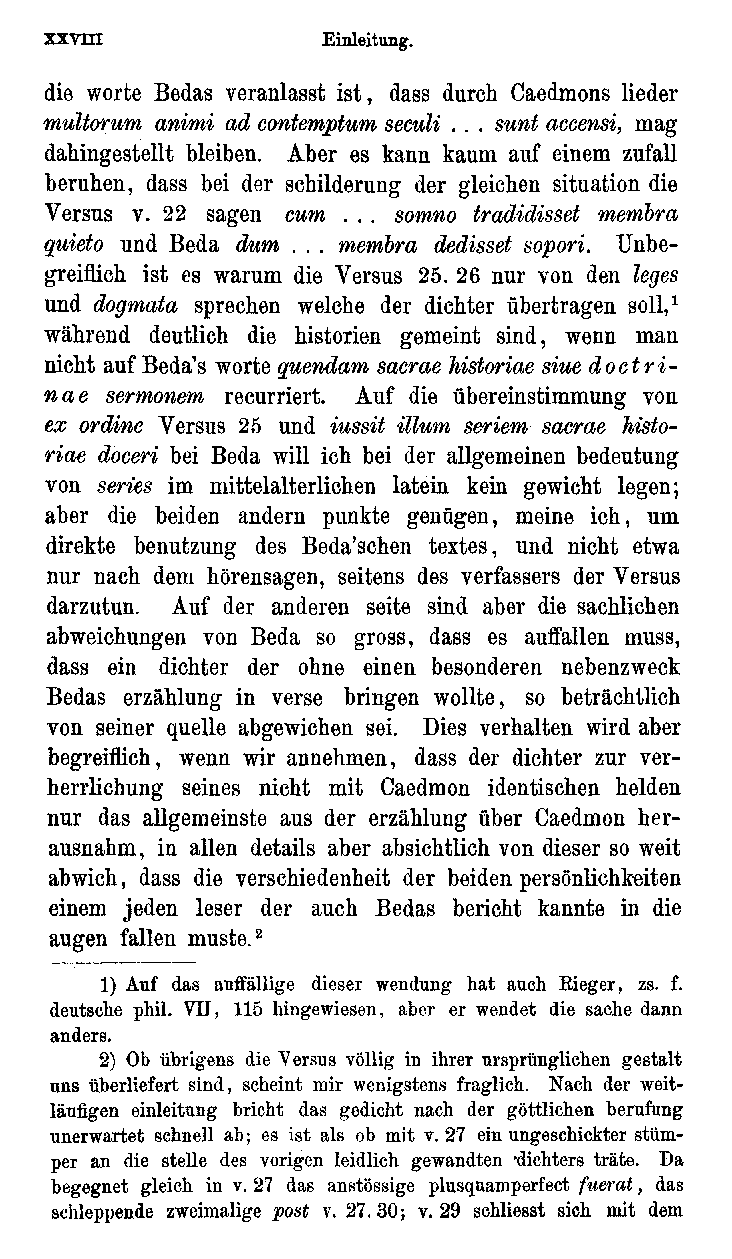 facsimile image (Sievers 1878, p. xxviii)