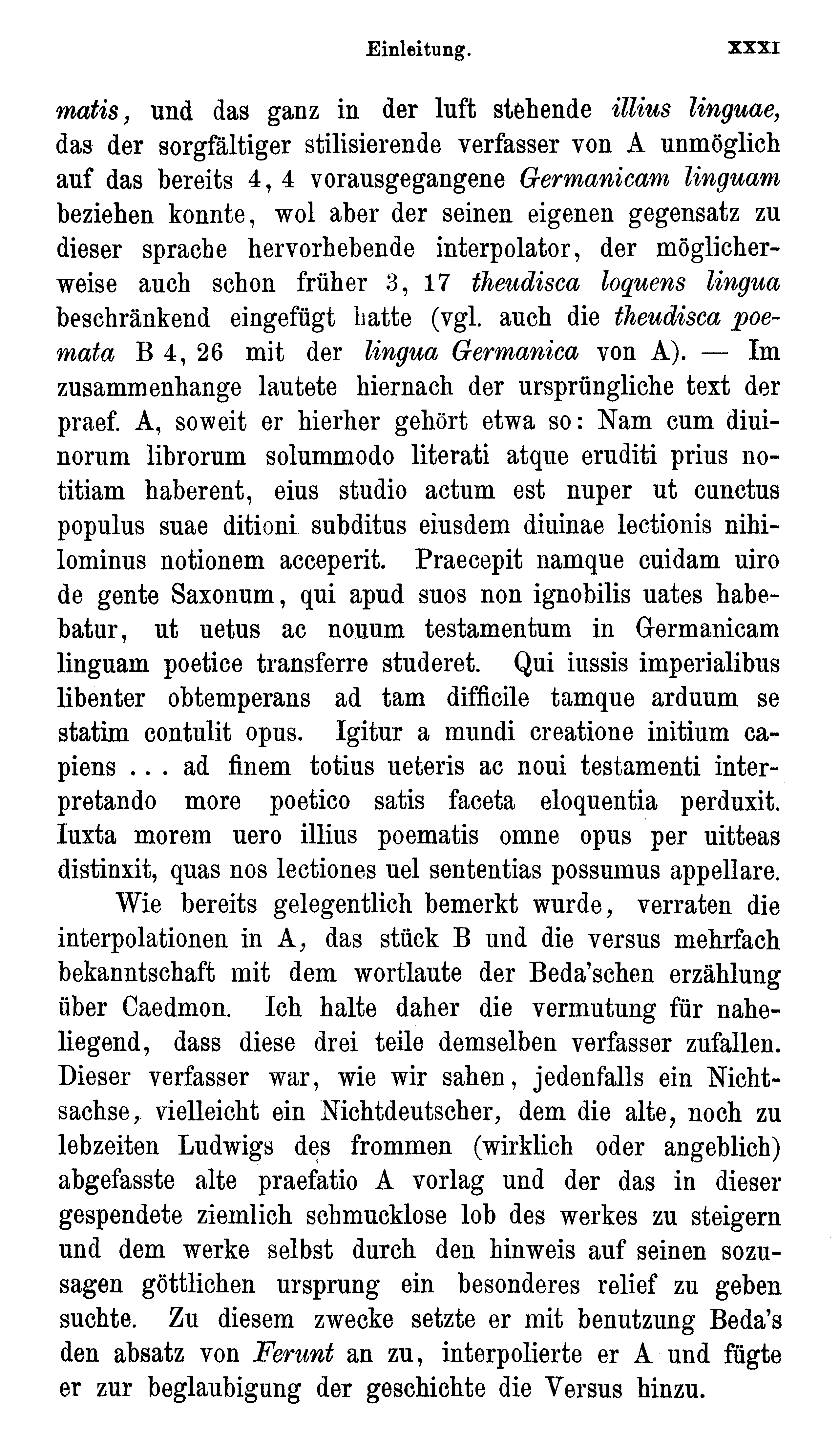 facsimile image (Sievers 1878, p. xxxi)