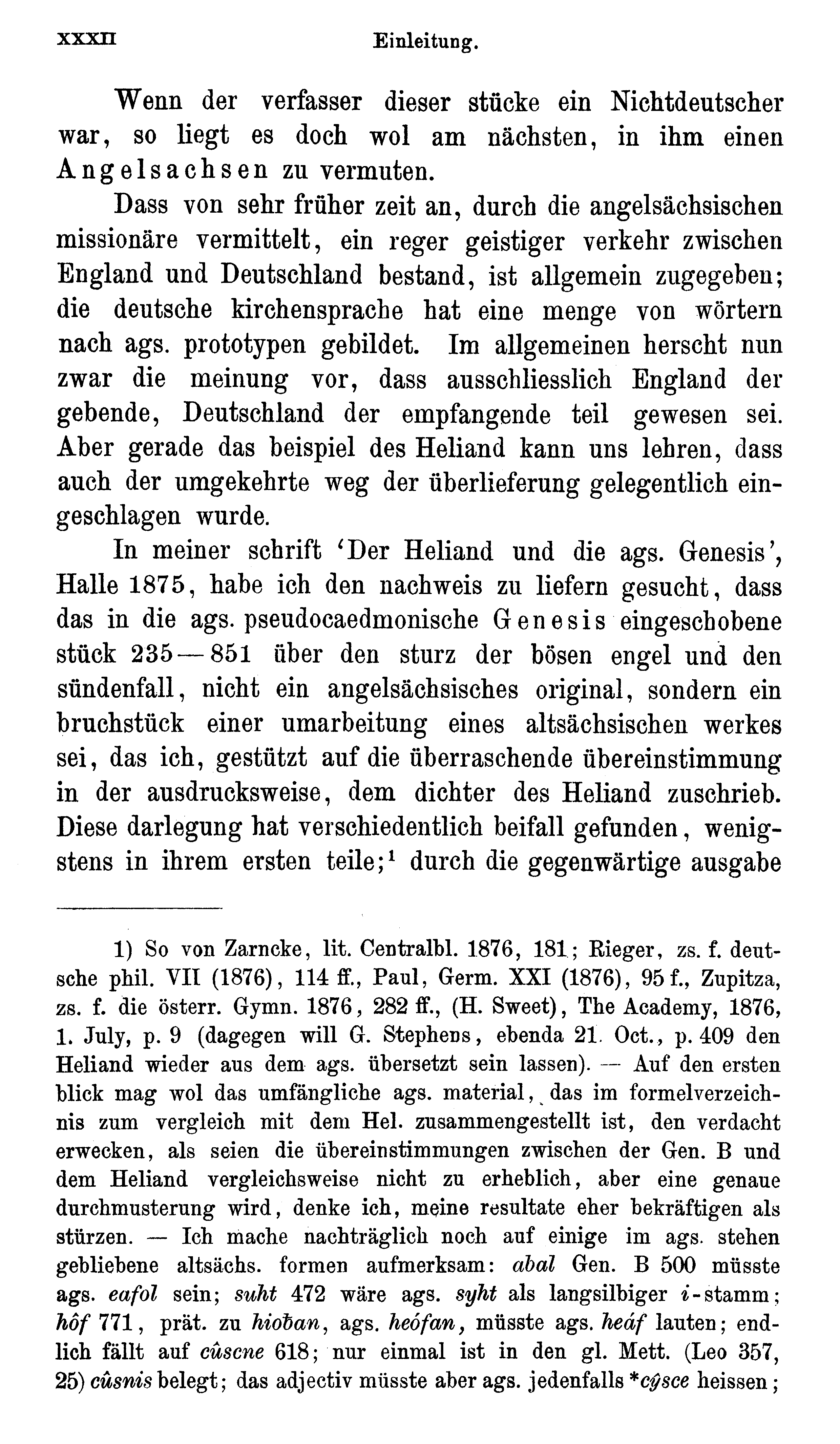 facsimile image (Sievers 1878, p. xxxii)
