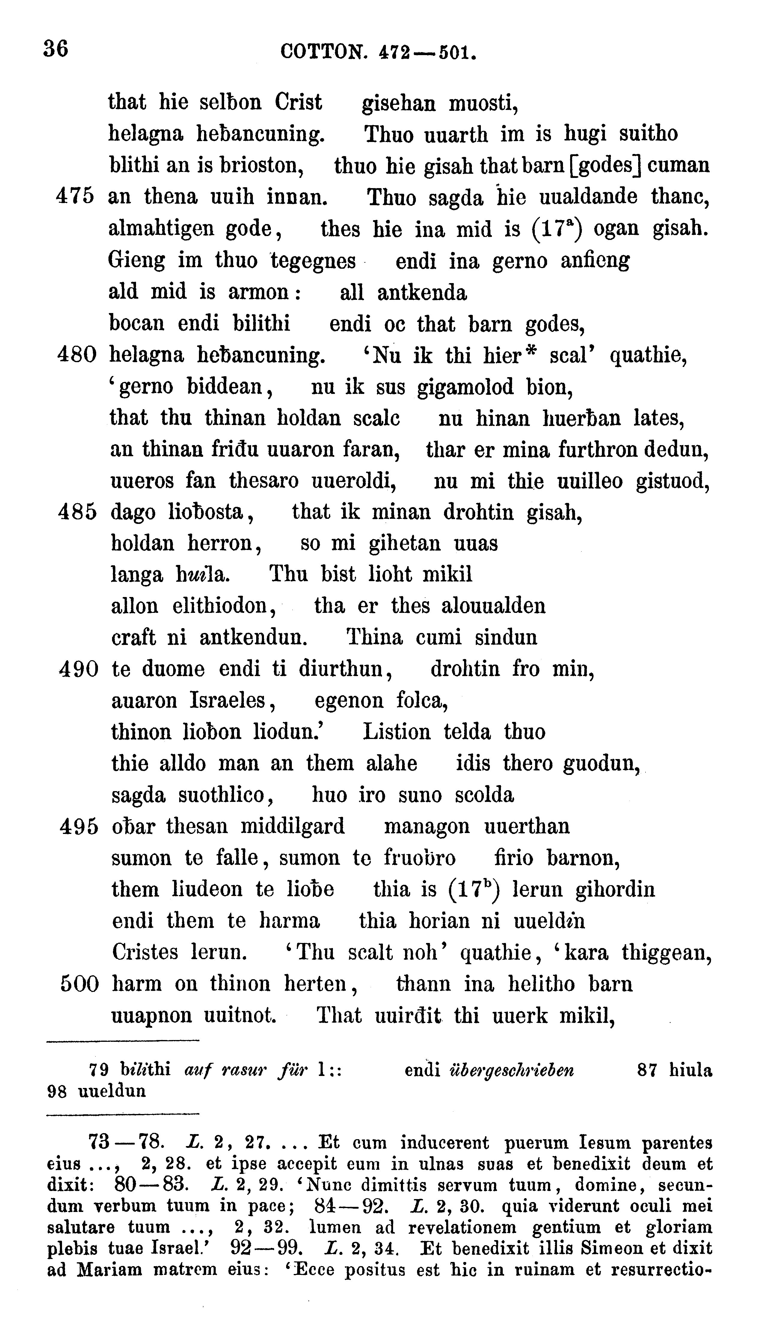 facsimile image (Sievers 1878, p. 36)