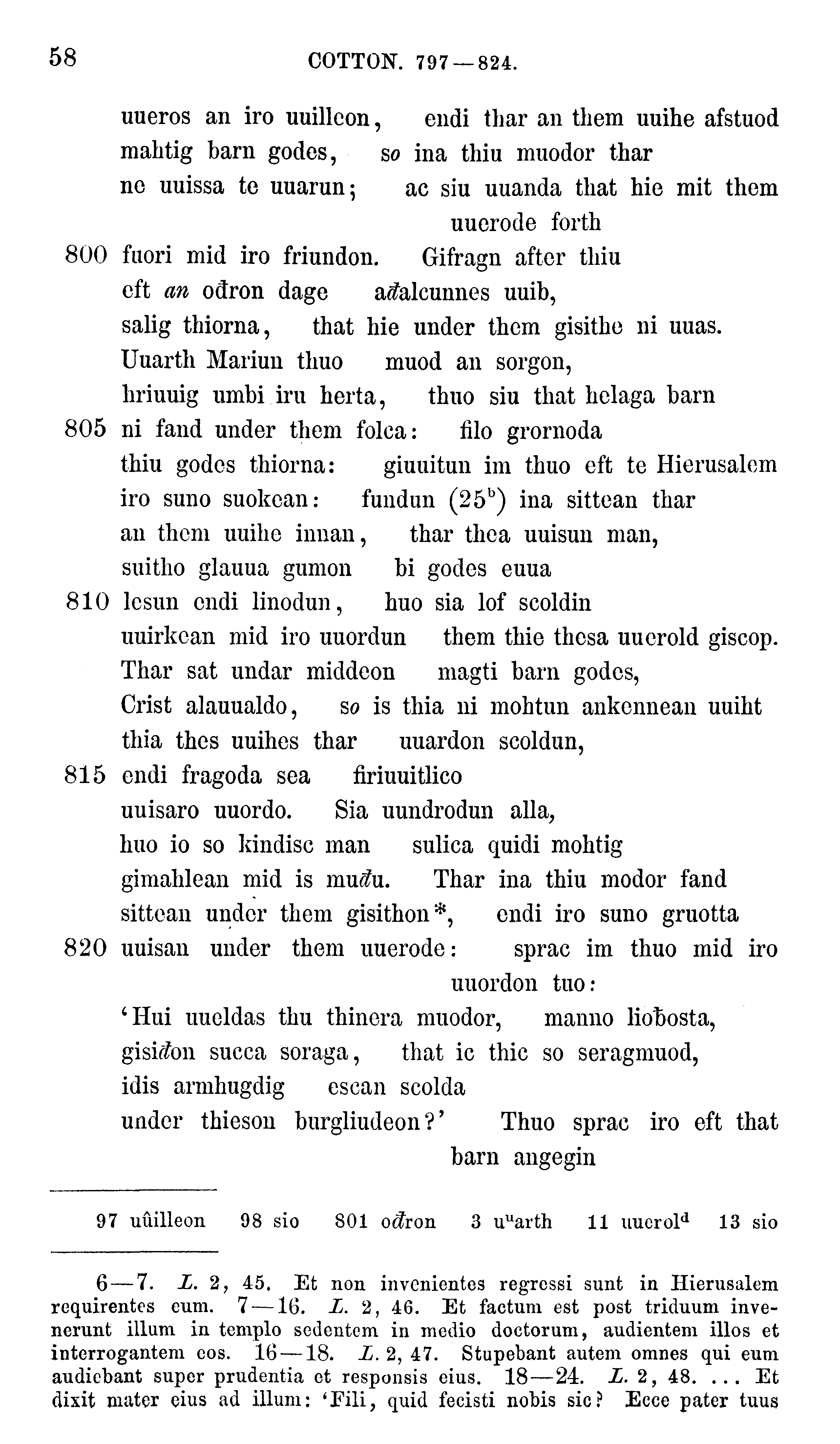 facsimile image (Sievers 1878, p. 58)