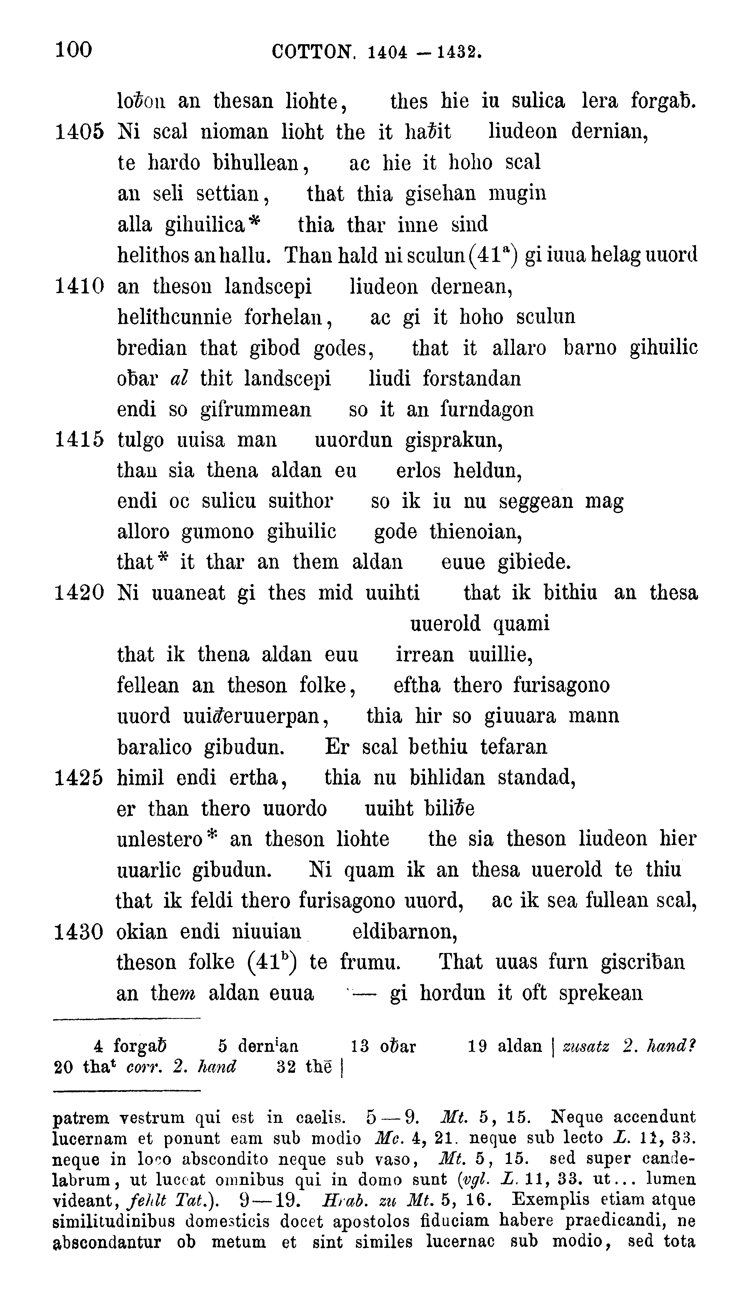 facsimile image (Sievers 1878, p. 100)