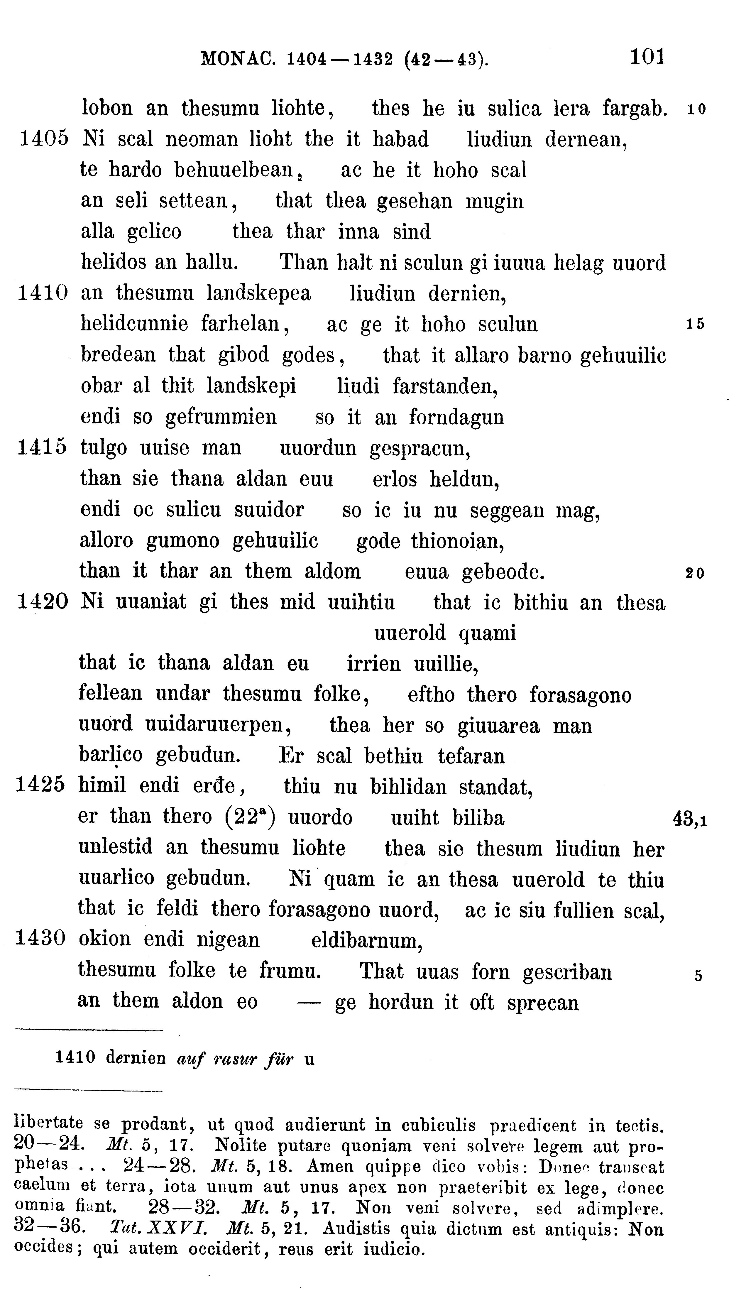 facsimile image (Sievers 1878, p. 101)