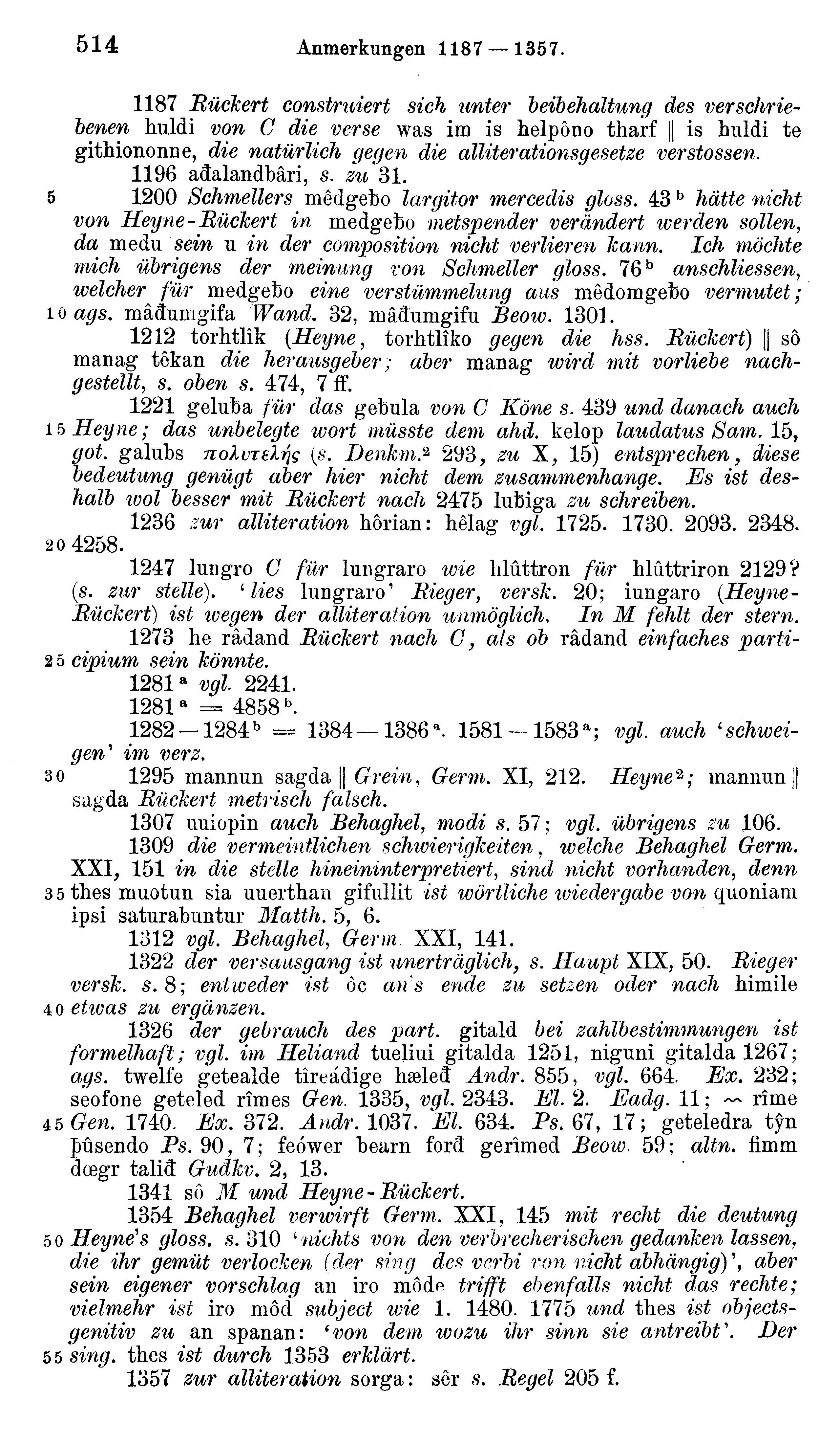 facsimile image (Sievers 1878, p. 514)