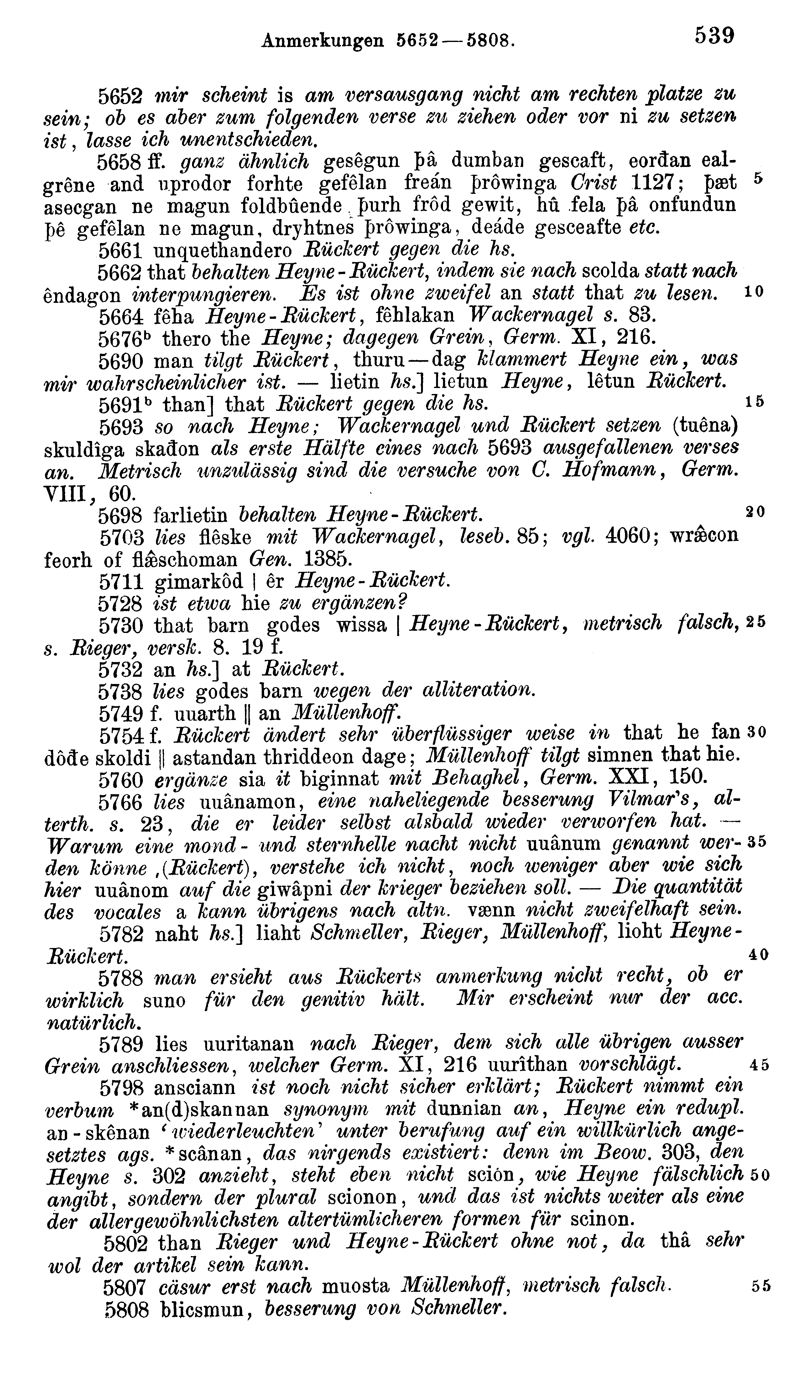 facsimile image (Sievers 1878, p. 539)