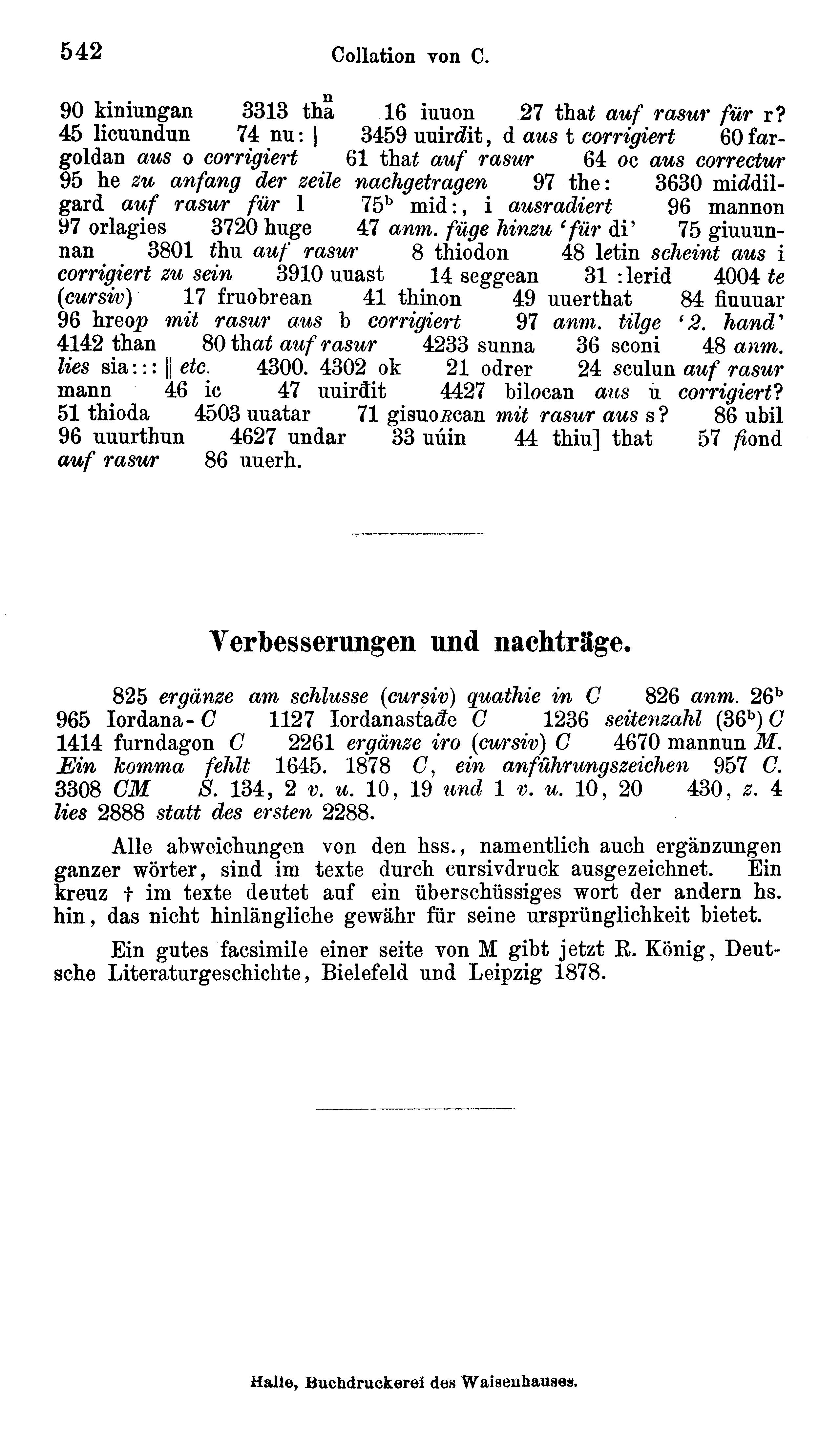 facsimile image (Sievers 1878, p. 542)