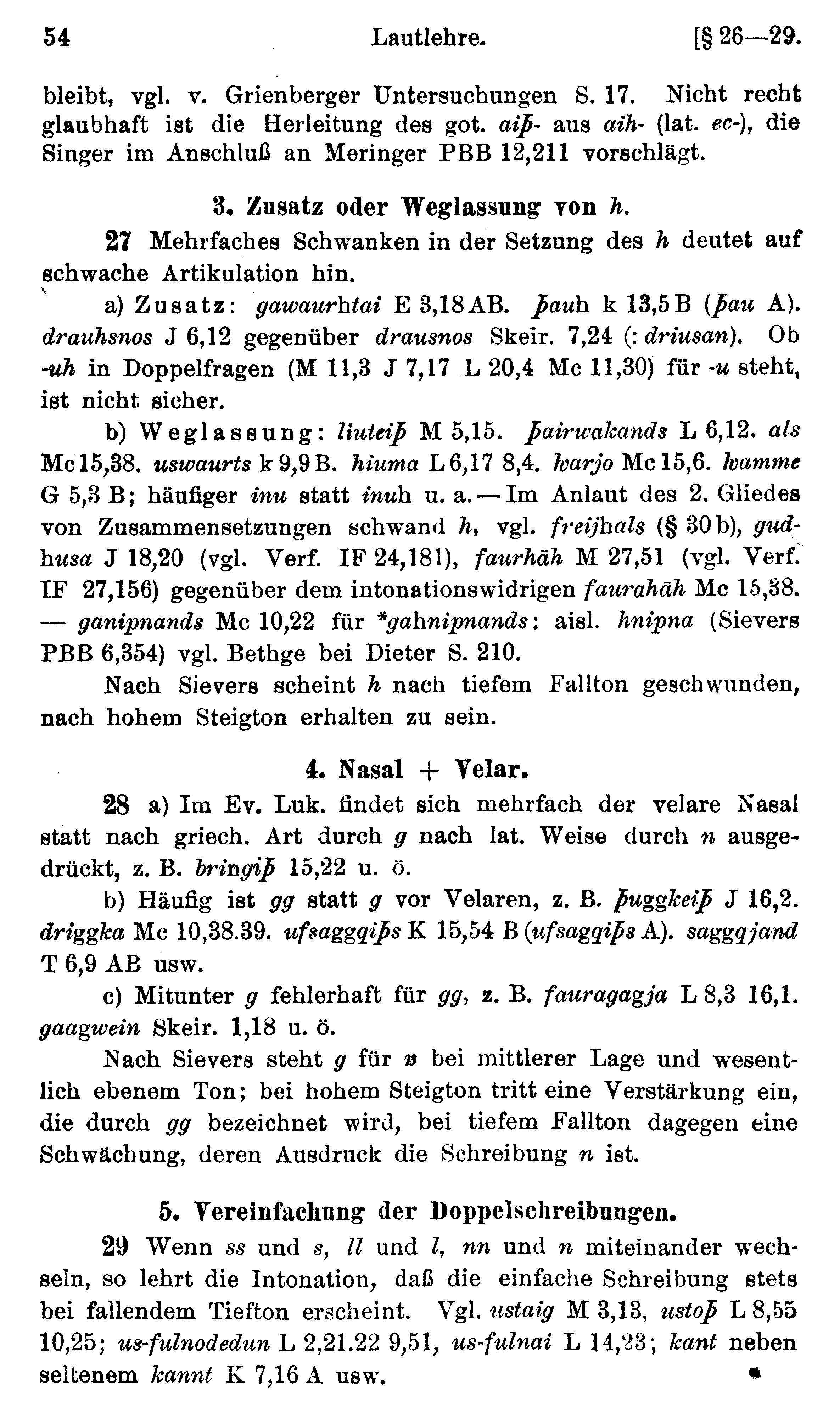 facsimile image (Streitberg 1920, p. 54)