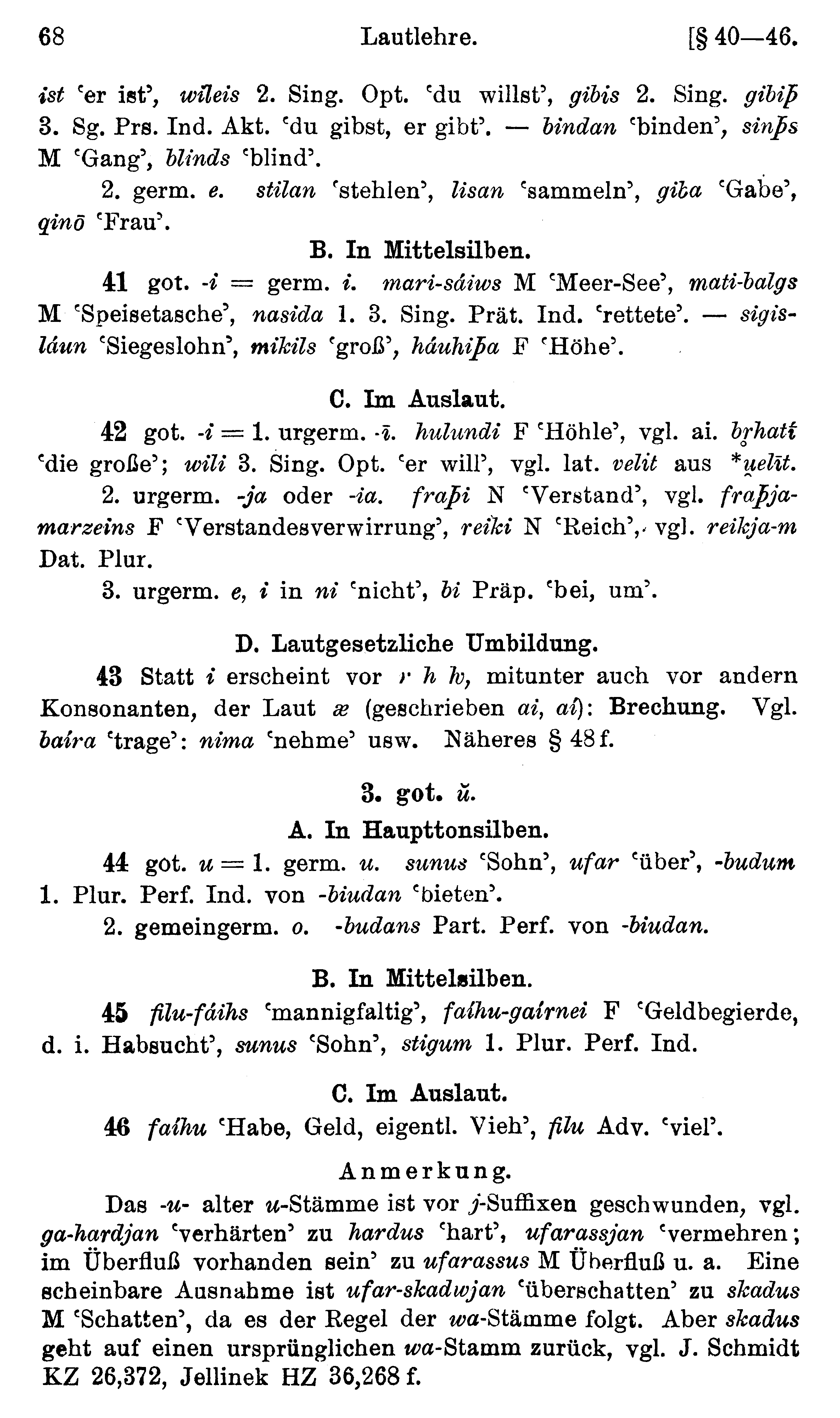 facsimile image (Streitberg 1920, p. 68)
