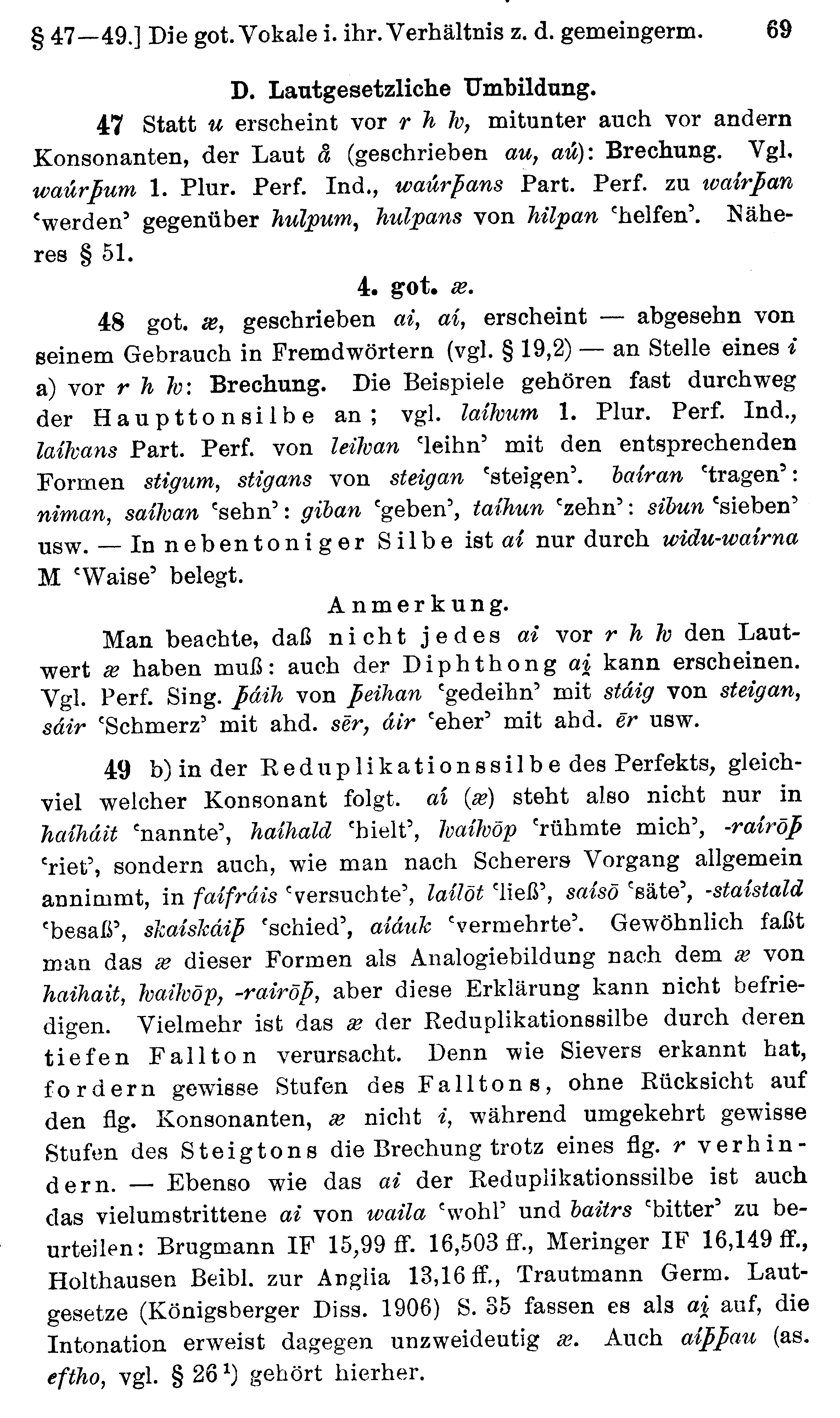 facsimile image (Streitberg 1920, p. 69)