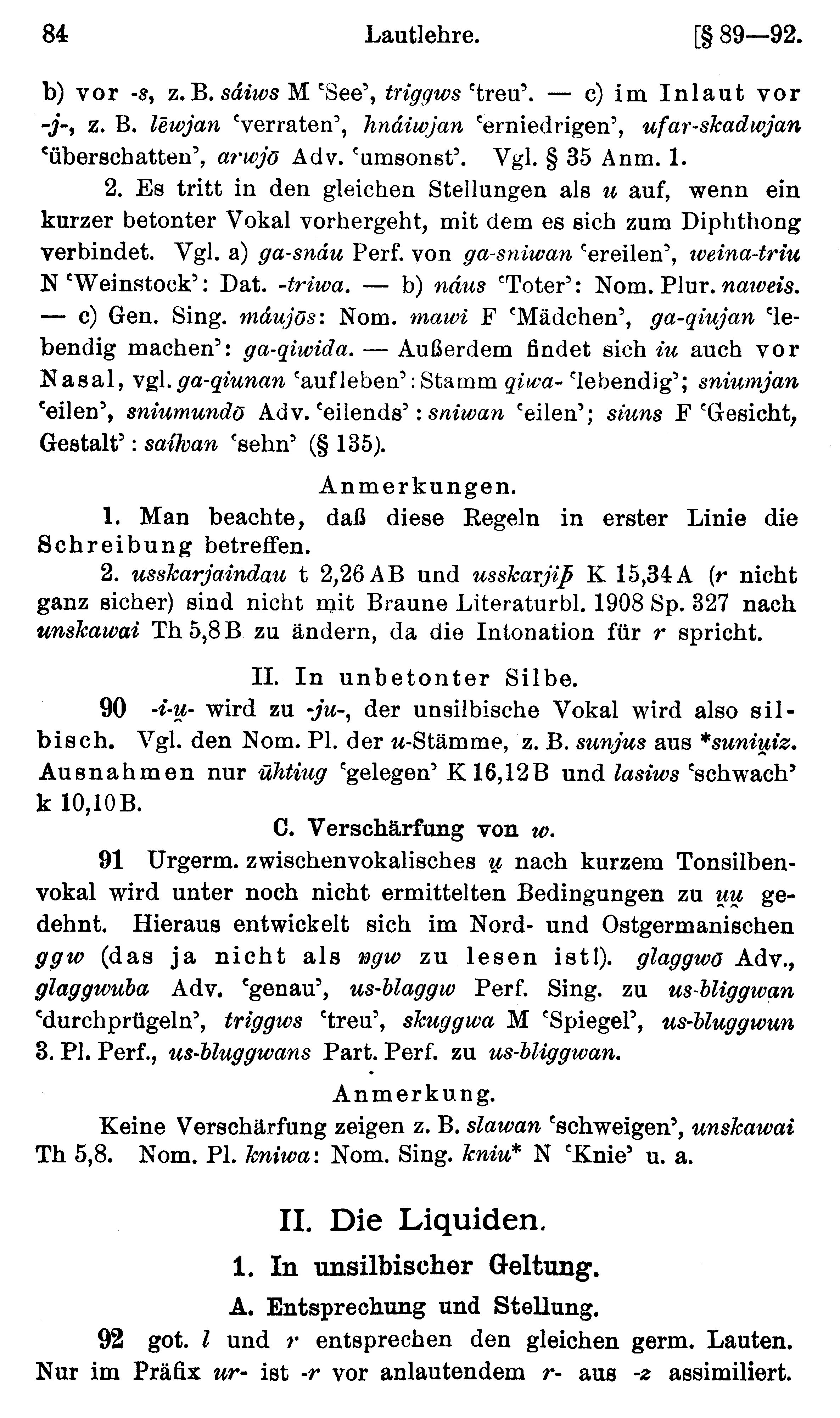 facsimile image (Streitberg 1920, p. 84)