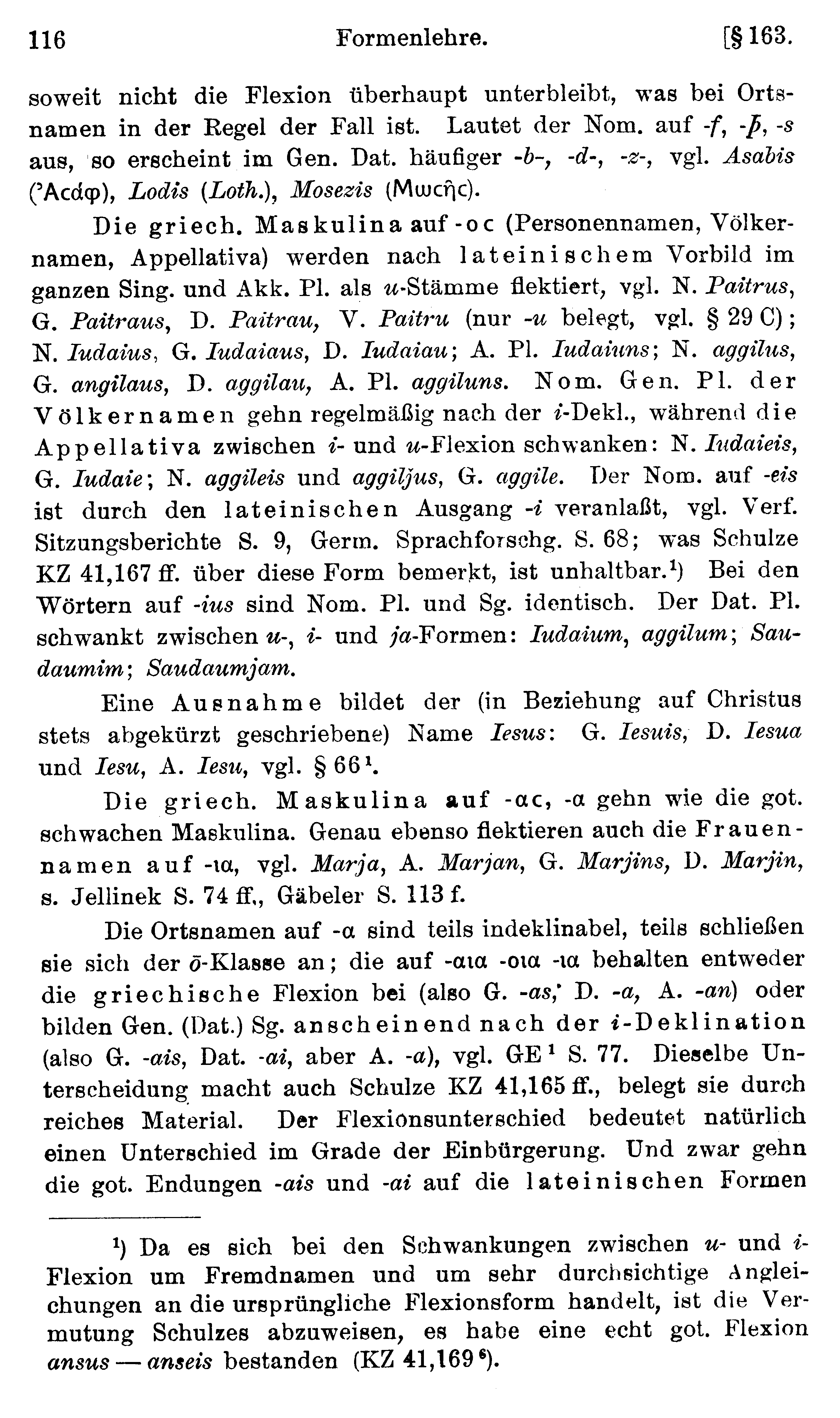 facsimile image (Streitberg 1920, p. 116)