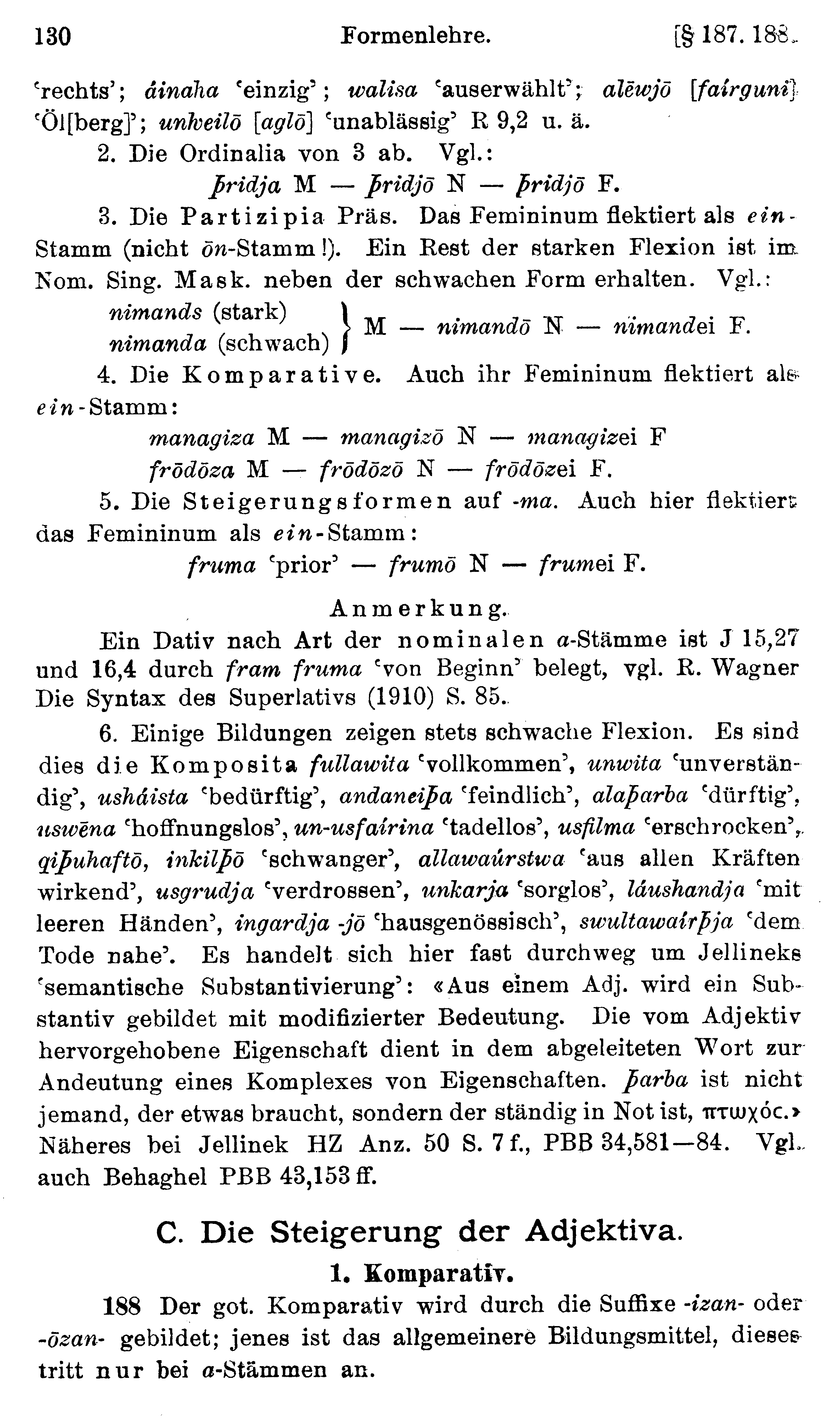 facsimile image (Streitberg 1920, p. 130)